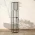HomCom Stehlampe mit Regalen, E27, dimmbar, schwarz (800001860800)