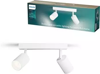 Philips LED Spot Wyatt 2x5W wei&szlig;