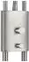 Globo LED-Deckenfluter Metall/Glas, nickel, dimmbar, Lesearm, H 180cm (59018N)