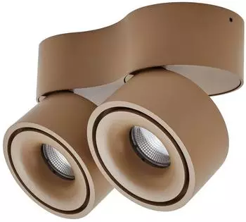 Arcchio Rotari LED-Deckenleuchte dimmbar, Aluminium, braun, 2-flammig, 8,9W (10039710)