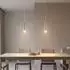 Globo LED Pendelleuchte 2er-Set, Touchdimmer, silber, 2500-3000K (USB/Batterie)