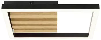 Brilliant Calma LED-Deckenleuchte 15W 3000K dimmbar, Holz/Metall, schwarz (41806217-0)