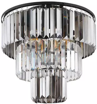 Globo LED-Deckenleuchte RGB dimmbar, Rauchglas, schwarz, Ø40cm