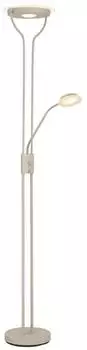 Globo LED-Stehleuchte dimmbar mit Lesearm und Fluter, sandfarben matt, 180cm