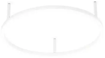 IDEAL LUX Oracle Slim runde LED-Halbdeckenleuchte 50cm 2700K wei&szlig;