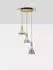 Nova Luce Voi LED-Pendelleuchte dimmbar 24W warmweiß 3000K schwarz/messinggold (9236306)
