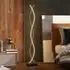 HomCom Stehlampe Doppelspiral-Design dimmbar, LED, 144cm, schwarz