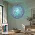 Globo LED-Pendelleuchte RGB-Farbwechsel dimmbar, chrom/lila