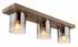 Globo LED-Deckenleuchte 3-flammig, Glas rauchfarben, 71cm