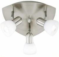 EGLO Deckenleuchte "Enea Deckenlampe, Deckenstrahler aus Metall und Glas, E14, Lampe"