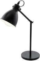 EGLO Tischleuchte "PRIDDY Tischlampe, Nachttischlampe, Stahl, schwarz, E27,