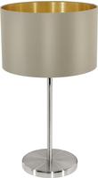 EGLO Tischleuchte "Maserlo Tischlampe, Nachttischlampe, silber und gold, E27,...