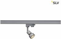 SLV PURI Lampenkopf, silbergrau, GU10, max. 50W, inkl. 3P.-Adapter - Grau
