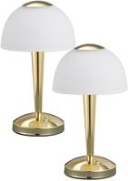 Led Tischleuchte Ventura Messing 3-fach Dimmbar, H&ouml;he 29cm