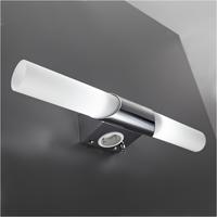 B.K.Licht Spiegelleuchte "Mithra" E14 Warmwei&szlig; LED, Wandlampe, Badezimmer, Metall,