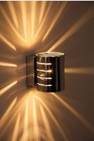 Wandleuchte Ponte, aus Metall in Chrom, 1-flammig, 1xG9, Wandspot mit Lichteffekt u.