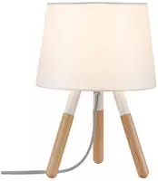 Paulmann 79646, Paulmann Neordic Berit 79646 Tischlampe LED E27 20W Wei&szlig;, Holz