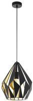 EGLO Pendelleuchte "CARLTON 1" E27 Vintage Pendellampe, 1 flammig, Drahtgeflecht,