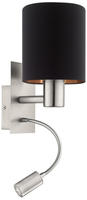 EGLO Wandleuchte "PASTERI Wandlampe - Stahl - E27;LED - 1X40W;1X3,8W - IP20" E27 1