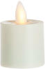 Sompex LED Teelicht Flame mit Timer, 3,6 x 3,1cm, Elfenbein, fernbedienbar