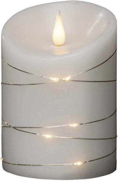 Konstsmide LED-Echtwachskerze 10 x 14 cm weiß (1844-190)