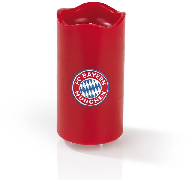 FC Bayern München LED-Echtwachskerze 8 x 15 cm rot (4115)