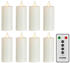 Sompex LED Flame 8cm elfenbein (8er-Set)