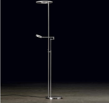 Holtkötter Nova Plano LED Deckenfluter mit Lesearm Aluminium matt (9909-2-79)