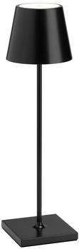 LCD LED Akkuleuchte schwarz (5097)
