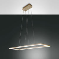 Fabas Luce 3394-45-225, Fabas Luce Bard LED Pendelleuchte, rechteckig Gold edelmatt