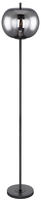 GLOBO LIGHTING Stehlampe "BLACKY" E27 1 Stk. Stehleuchte Schwarz, Glas, Fu&szlig;tritt,