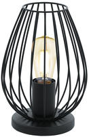 Eglo Tischlampe Newton, schwarz mit E27-Fassung, mit Netzstrom, f&uuml;r innen
