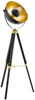 Eglo Stehlampe Covaleda, schwarz/gold, 65-164 cm, mit E27-Fassung