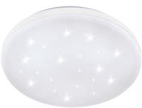 EGLO LED Deckenleuchte "FRANIA-S Deckenlampe, wei&szlig;, Kristalleffekt, geringe