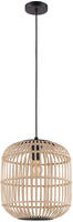 EGLO H&auml;ngeleuchte "BORDESLEY Pendellampe, Vintage, Stahl und Holz, E27, H&auml;ngelampe,