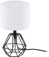 EGLO Tischleuchte "CARLTON 2" E14 1 Stk. Nachttischlampe, Vintage, Metall, Stoff,
