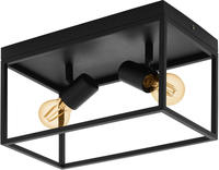 EGLO Deckenleuchte "SILENTINA" E27 1 Stk. Wand-/Deckenleuchte, schwarz, Leuchtmittel