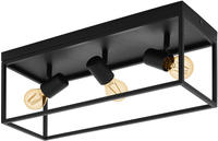 EGLO Deckenleuchte "SILENTINA" E27 1 Stk. Wand-/Deckenleuchte, schwarz, Leuchtmittel