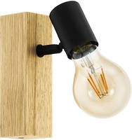 Eglo - 1er Spot Townshend 3 Braun-schwarz 16,5 X 5 Cm E27 Wand- & Deckenleuchten