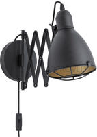 EGLO Wandleuchte "TREBURLEY Wandlampe, E27, IP20, Stahl, Vintage, Wohnzimmerlampe,