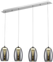 Brilliant Pendelleuchte "Metropolis" LED-Modul 1 Stk. Warmwei&szlig; LED H&auml;ngelampe 4flg