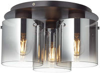 Brilliant Deckenleuchte "Beth" E27 1 Stk. Deckenlampe 35cm schwarz/rauchglas