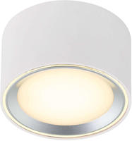 Nordlux Deckenleuchte Fallon, silber, LED, &Oslash; 10 cm, 8,5 Watt / 500 Lumen, dimmbar,