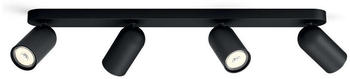 Philips myLiving Pongee LED Spot GU4 4x10W schwarz (5058430PN)