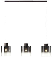 Brilliant Pendelleuchte "Beth" E27 1 Stk. H&auml;ngelampe 3flg Kaffee / Rauchglas,