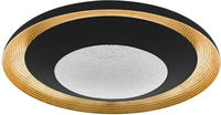 EGLO Deckenleuchte "CANICOSA 2 Deckenlampe, gold, schwarz, dimmbar, tuneable white,