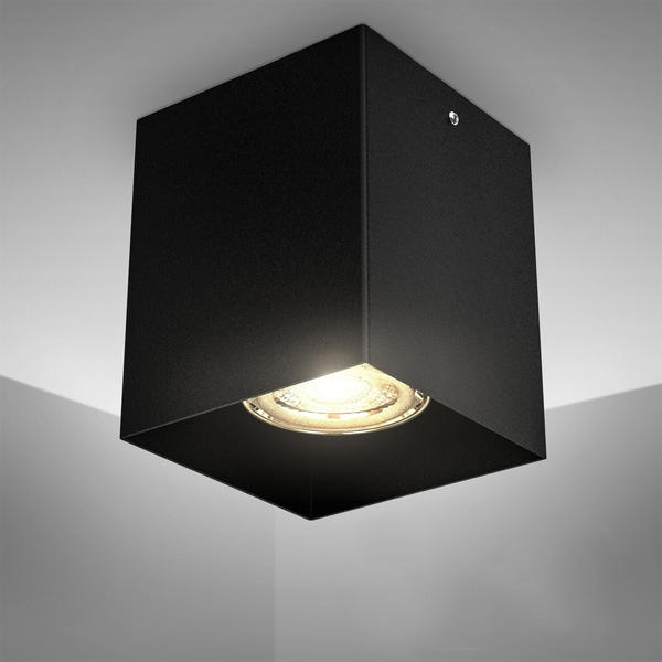 B.K.Licht LED Aufbaustrahler GU10 Metall schwarz (BKL1242)