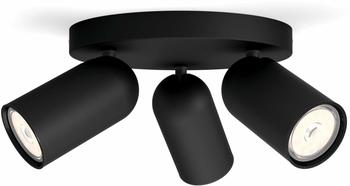 Philips myLiving Pongee LED Spot GU10 3x10W schwarz