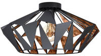 EGLO Deckenleuchte "CARLTON 6 Deckenlampe, schwarz-kupfer, exkl. Leuchtmittel E27,
