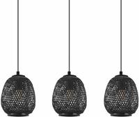 EGLO H&auml;ngeleuchte "Dembleby" E27 H&auml;ngelampe Vintage, Natur, Hygge, Holzgeflecht,